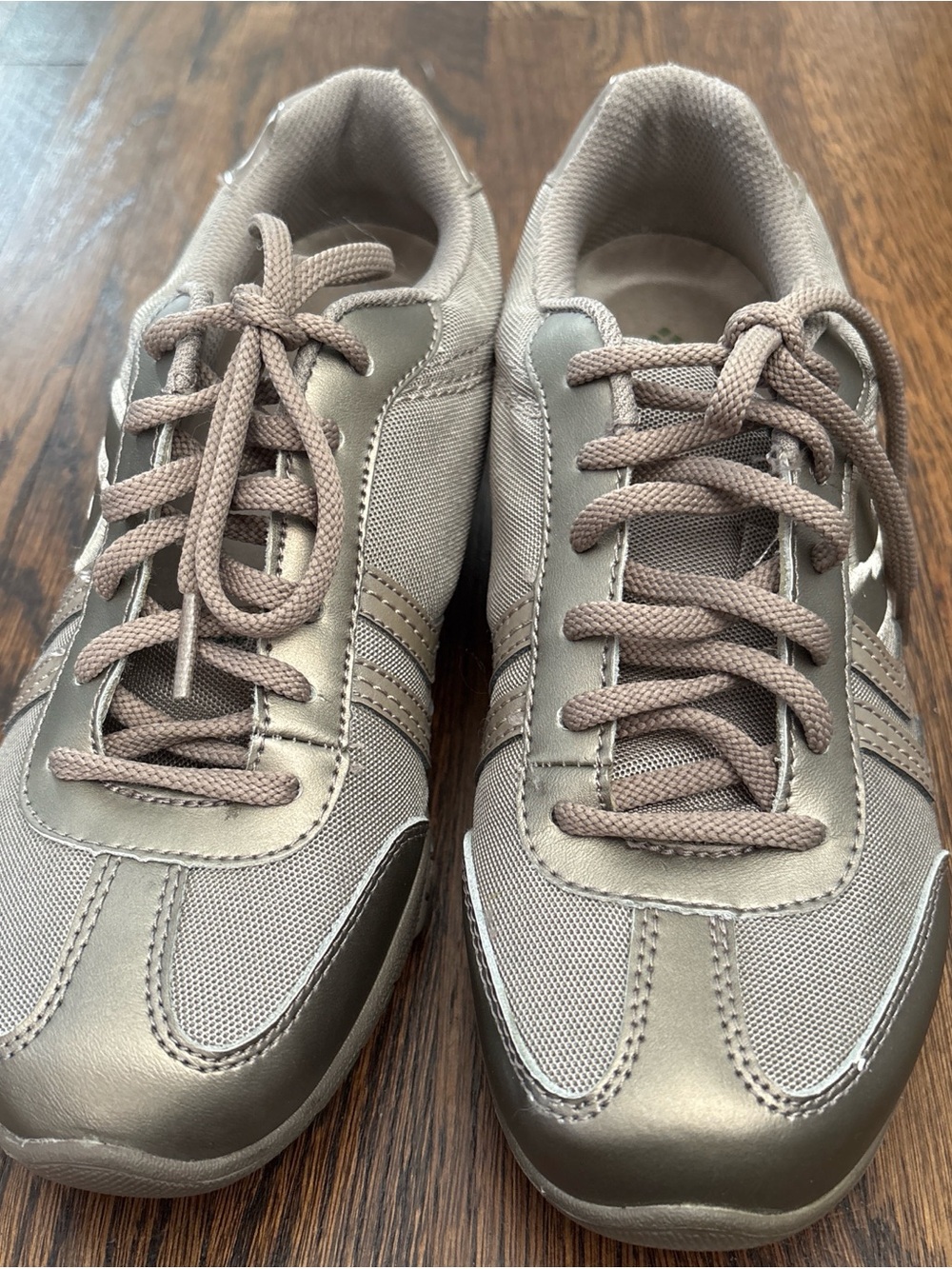 Skechers Women's Lace-Up Sneakers in Taupe metallic